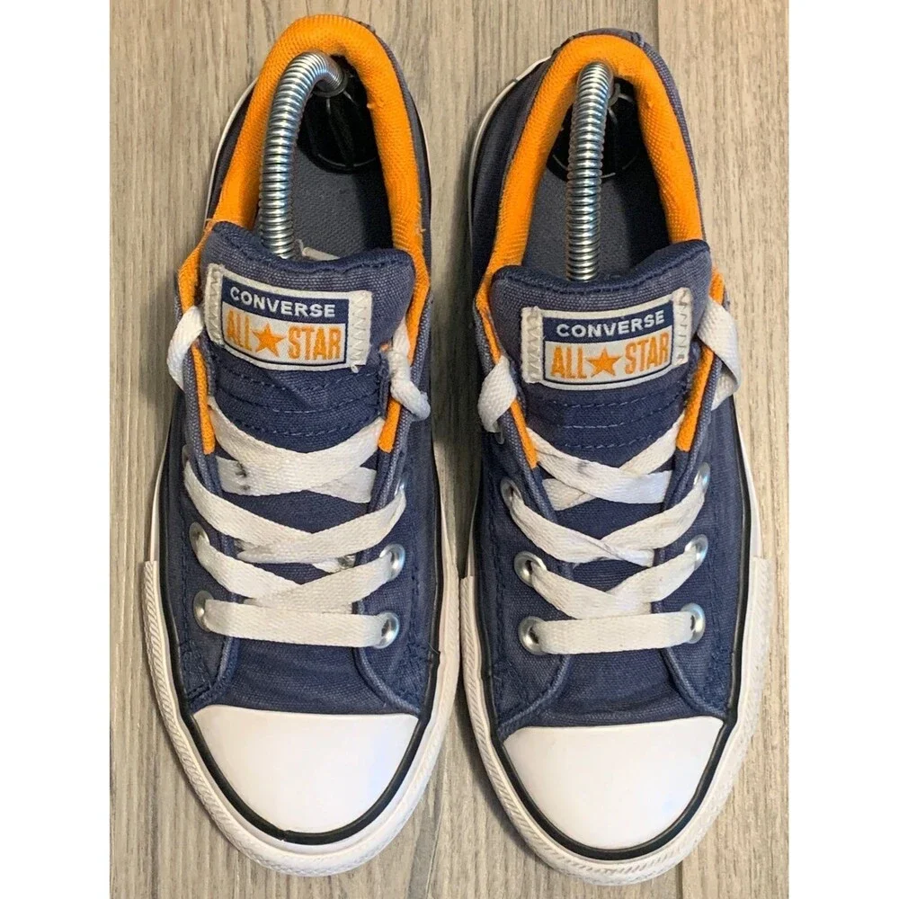 Converse Chuck Taylor All Star Kid's Size 2 Blue/Orange Low Tops Sneakers